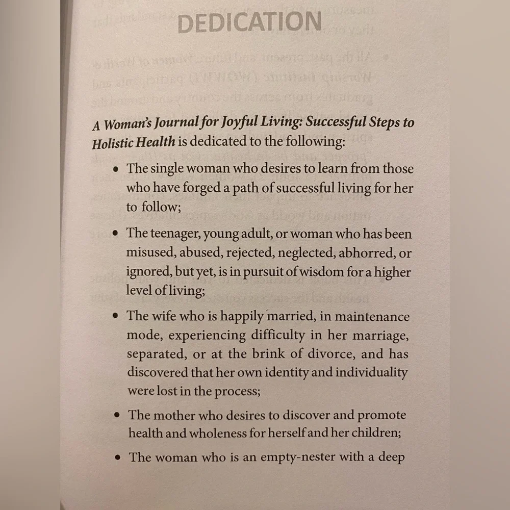 A Woman's Journal for Joyful Living (A book written by Dr. Natalie A. Francisco) - Picture 7 of 8